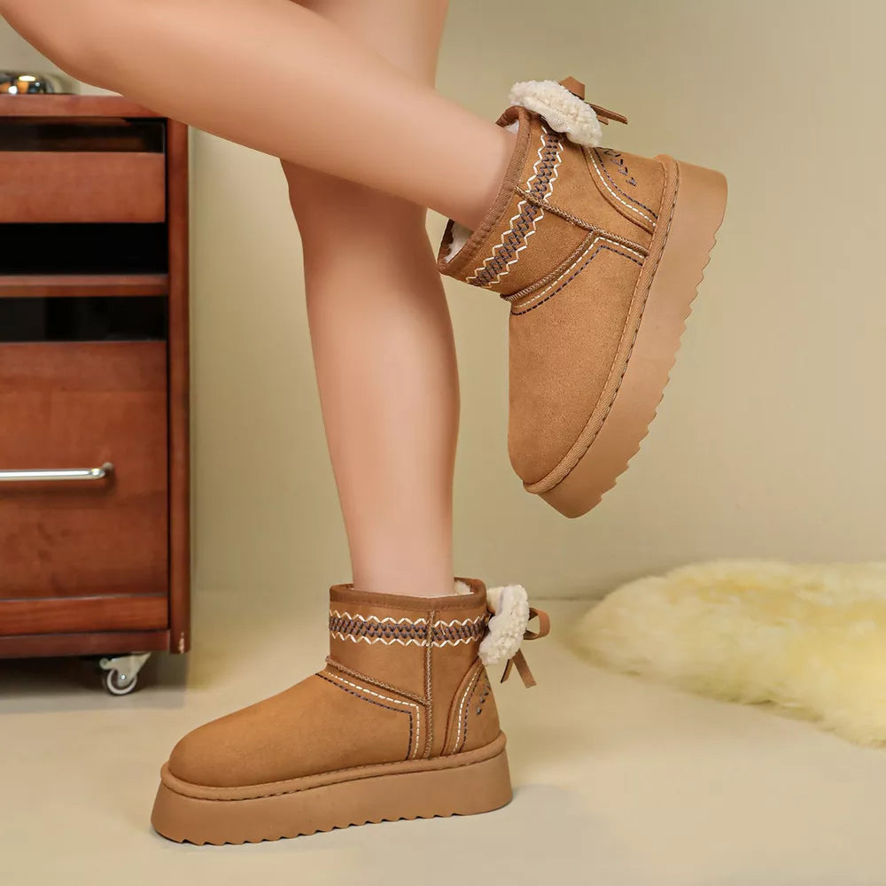 Round Toe Platform Boots