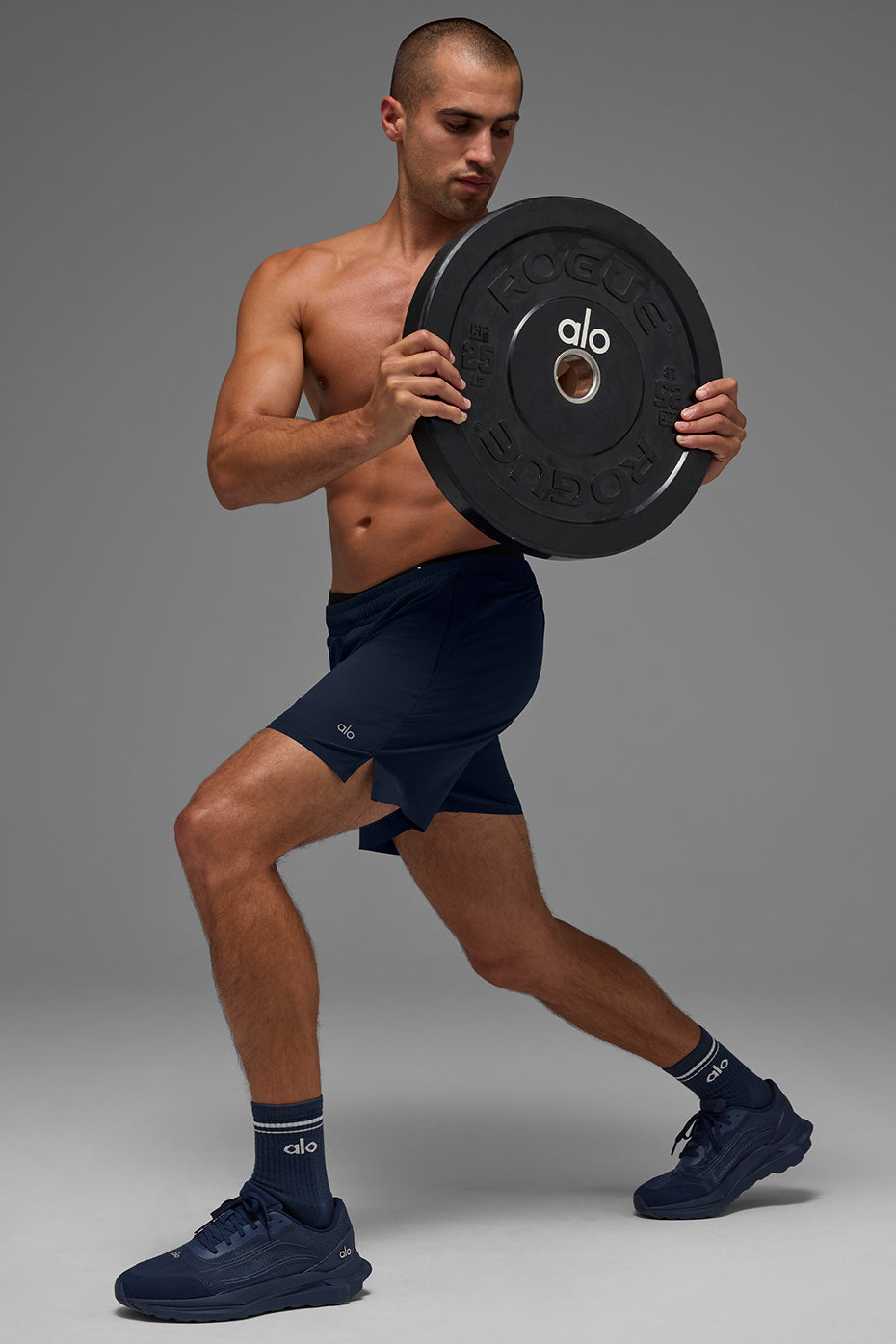 5" Traction Running Short - Navy