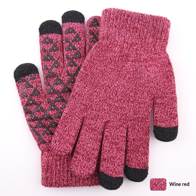 Knitted Winter Warm Touchscreen Gloves Made Of Wool VEV40878